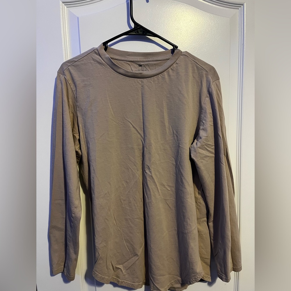 Long sleeve shirt H&M size extra small xs beige